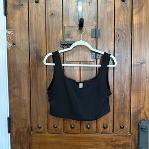Black Cropped Tank Top